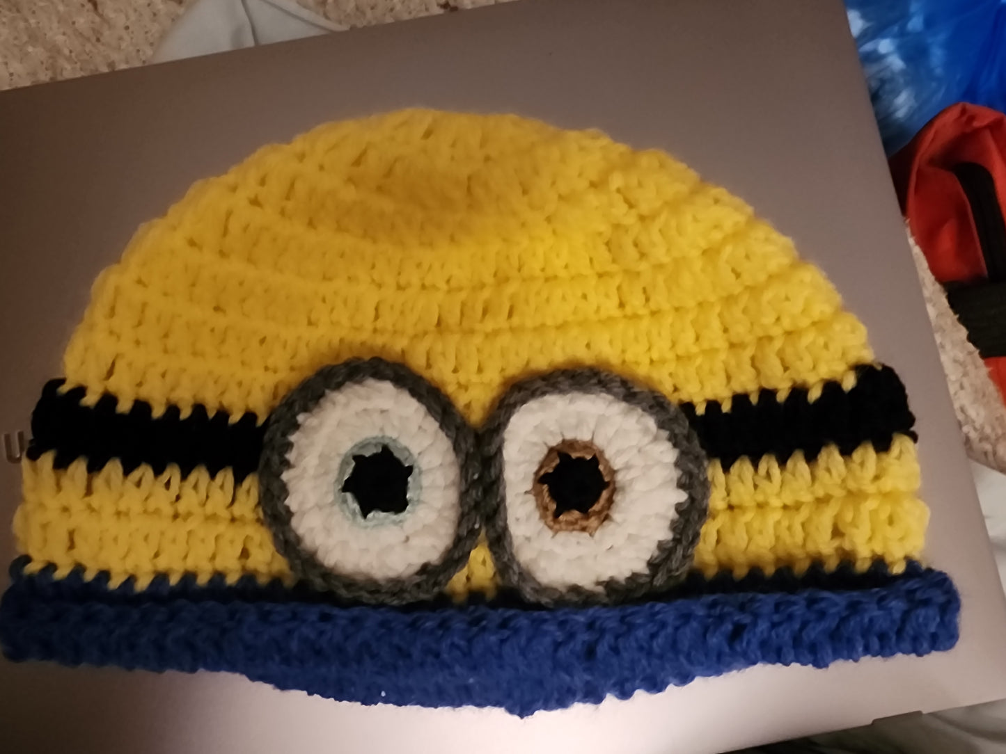 Minion Hat with 1 Green Eye & 1 Brown Eye