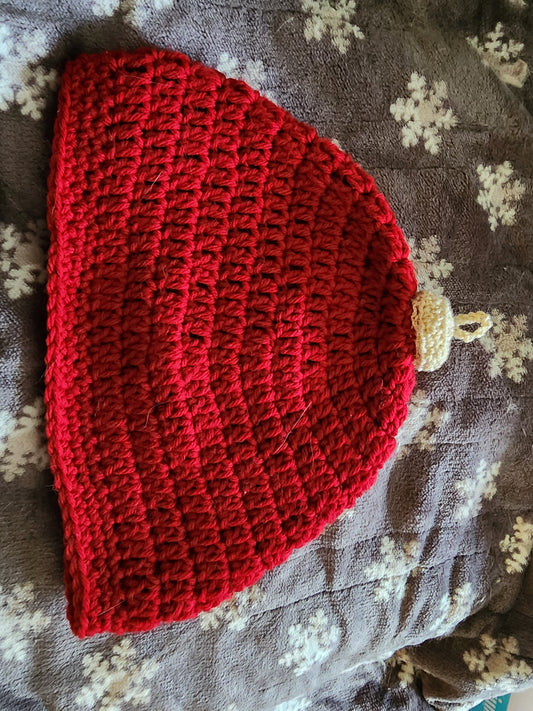 Ornament Hat, Red with Gold Topper